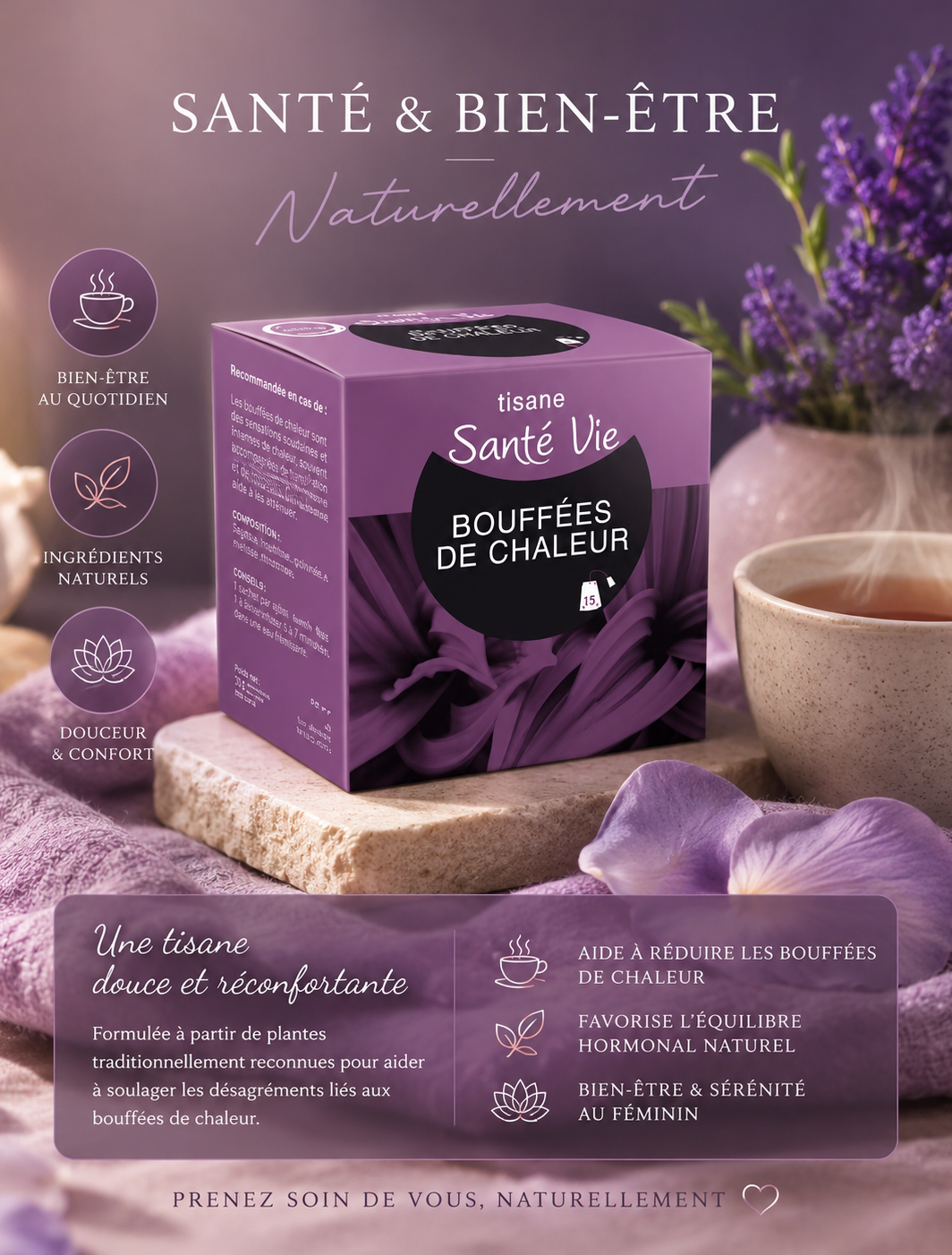 🌿 Description produit — Tisane Santé Vie Bouffées de Chaleur